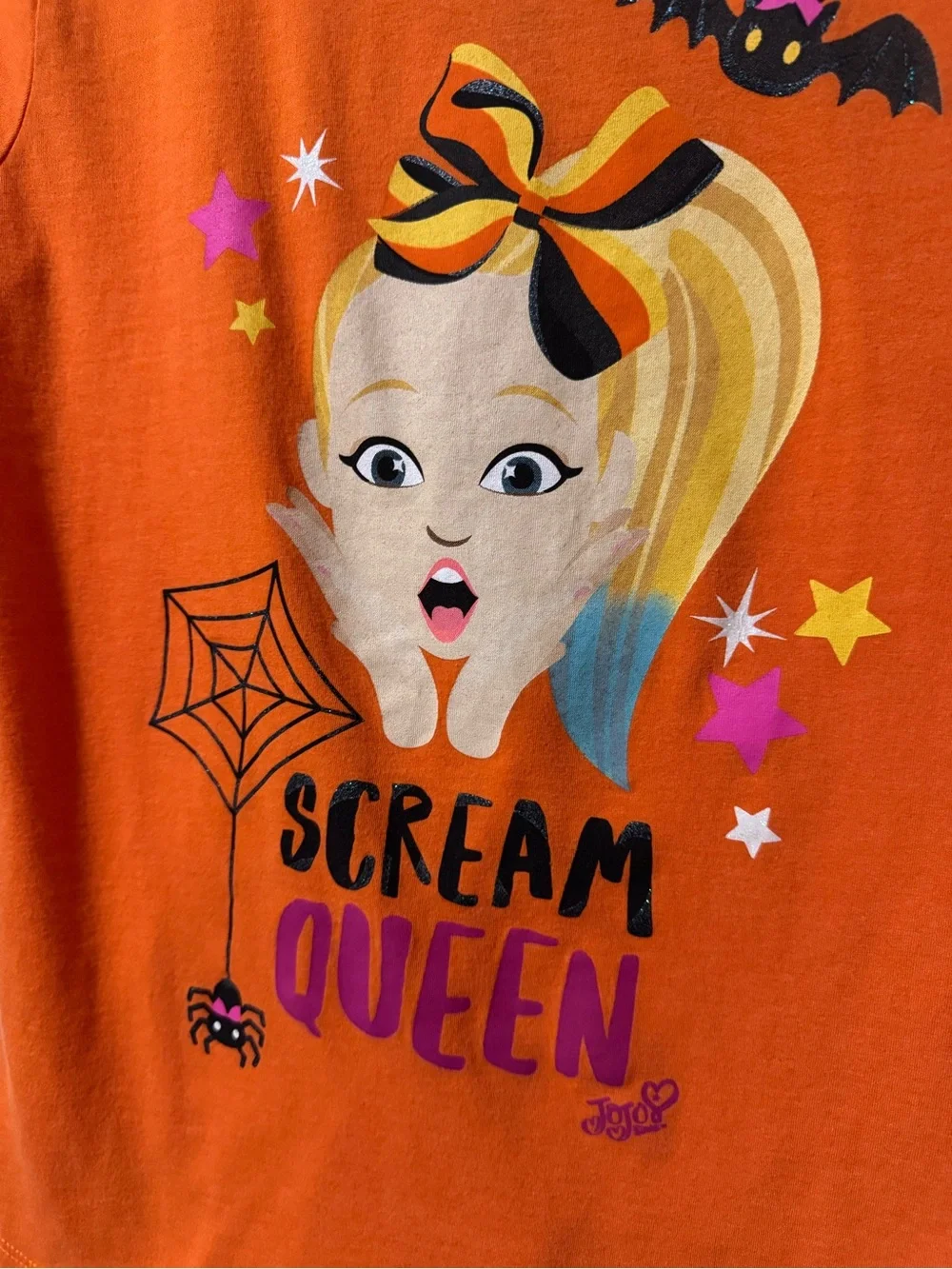 JoJo Siwa Nickelodeon Scream Queen Fall Halloween Orange Shirt
